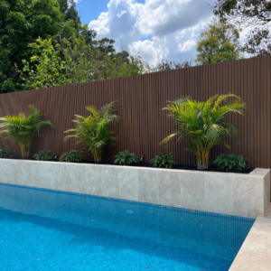 CladTek Composite Wall Cladding installed in an outdoor pool area, showcasing its durability and modern aesthetic