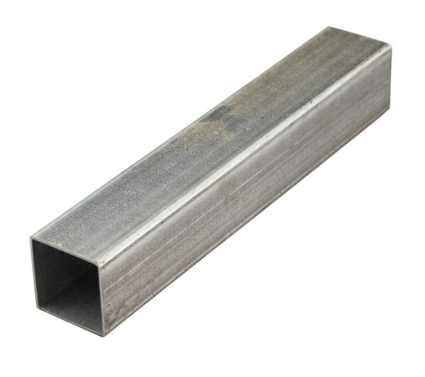 Steel 65x65mm square in-ground fence post, 2400mm in length, with galvanised finish and 50mm square post cap